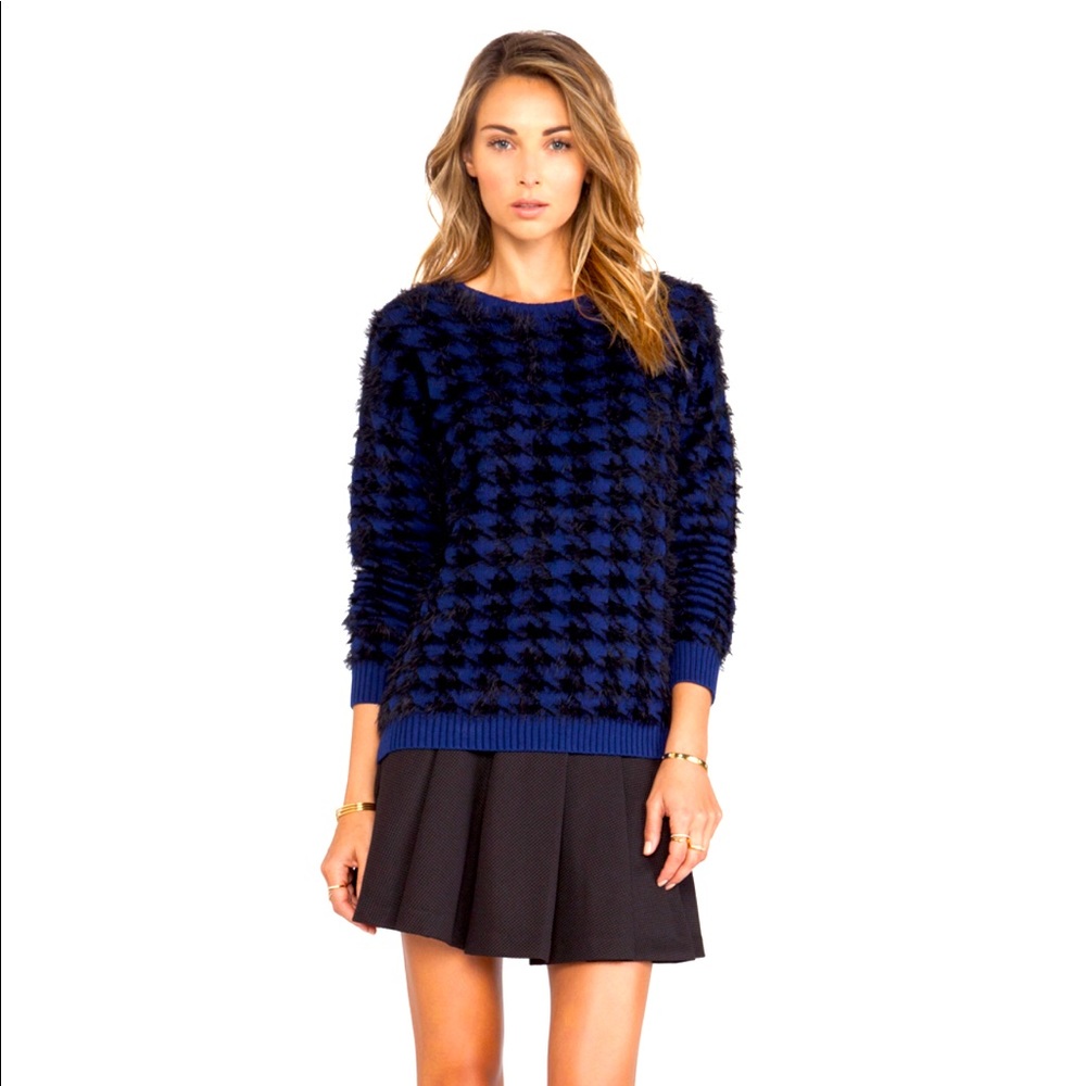 BCBGeneration Textured Houndstooth Sweater